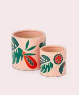 Tropical Palm Print Planters